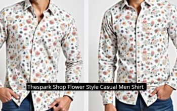 Thespark Shop Flower Style Casual Men Shirt