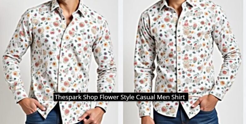 Thespark Shop Flower Style Casual Men Shirt